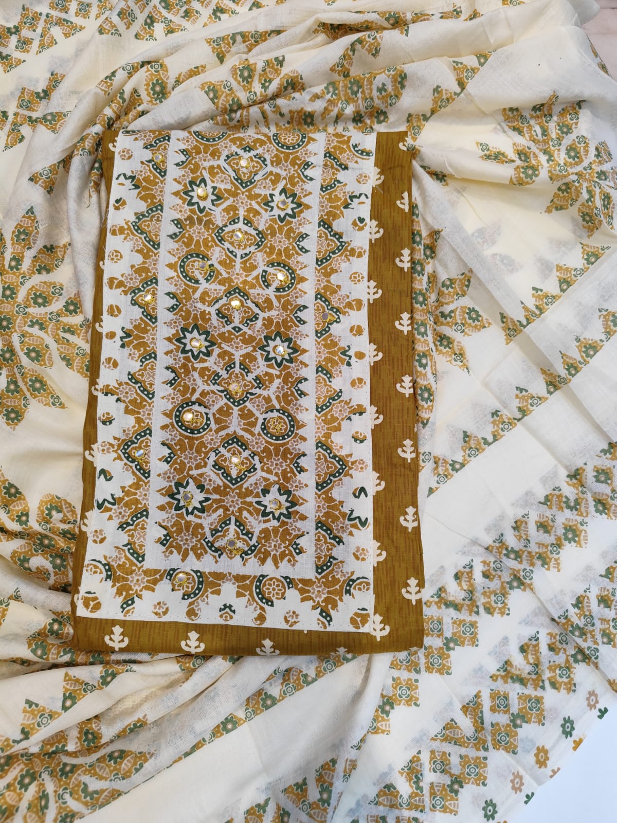 Pure Cotton With Cotton Dupatta Suit