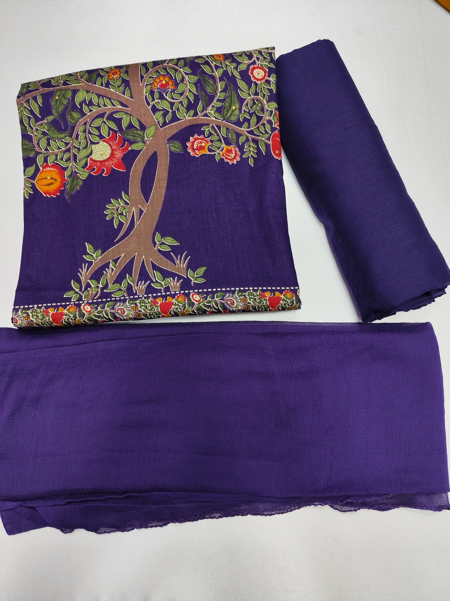 PUNYA FASHION ZARA CAMBRIC DESIGNER PRINT UNSTITCHED SUIT