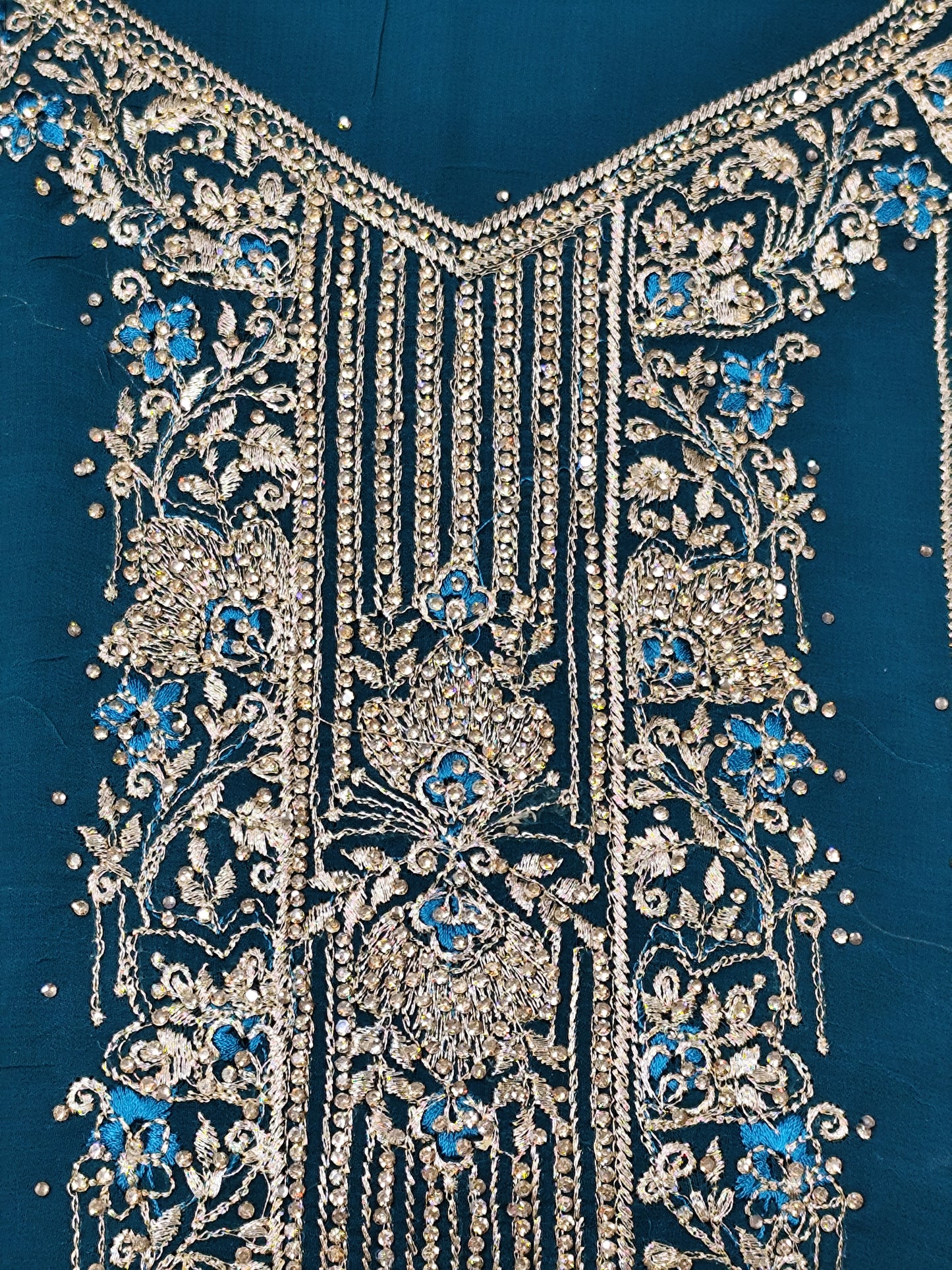 Partywear unstitched Georgette suit with dupatta and bottom
