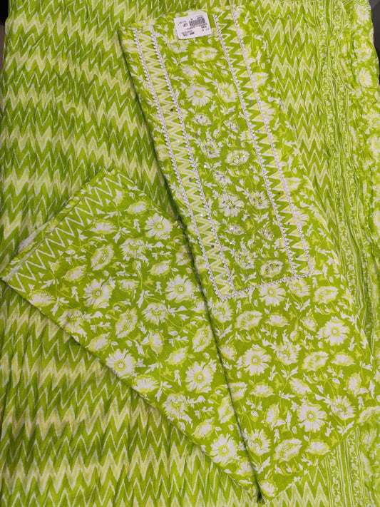 Cotton Suit With Cotton Dupatta