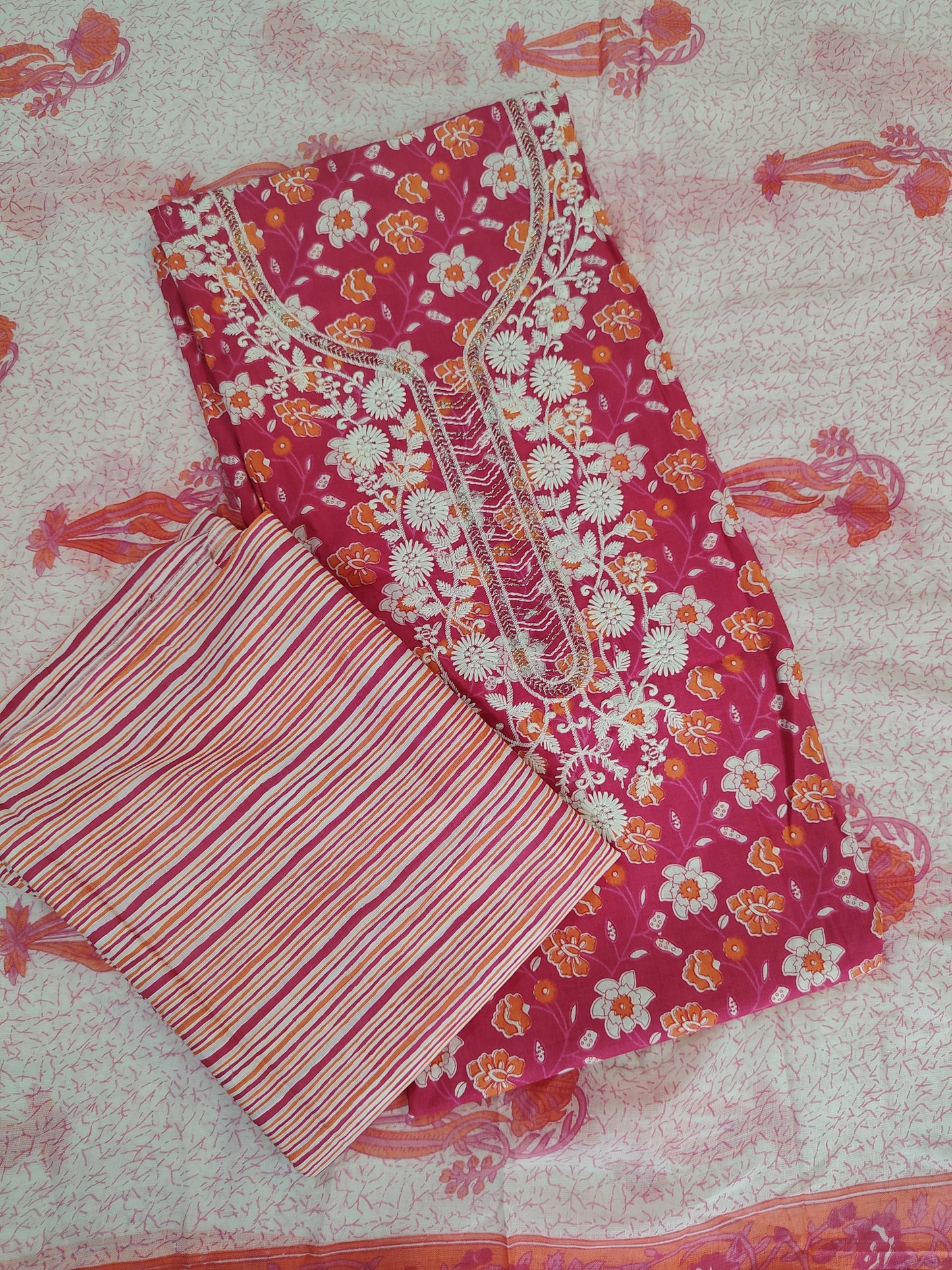 Printed Cotton Suit