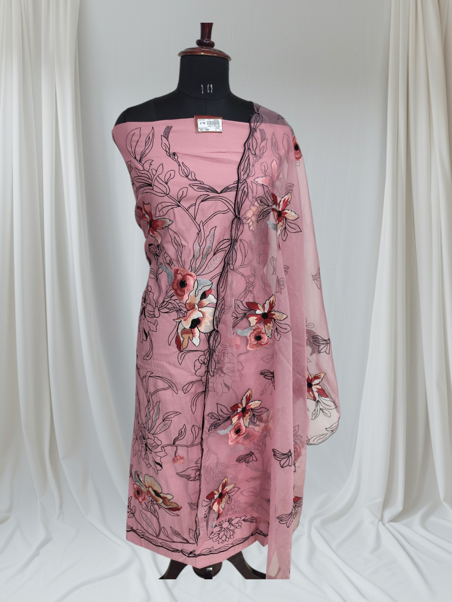 Roman Silk With Boutique Style With Organza Dupatta Unstitched Suit