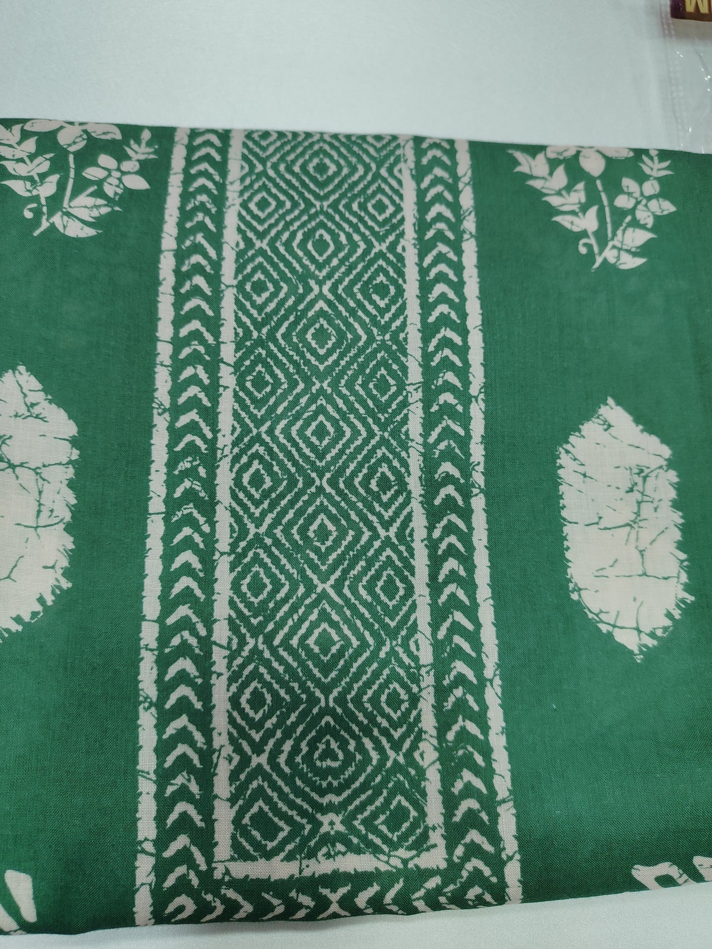 Printed Suit With floral work Unstitched Cotton Suit