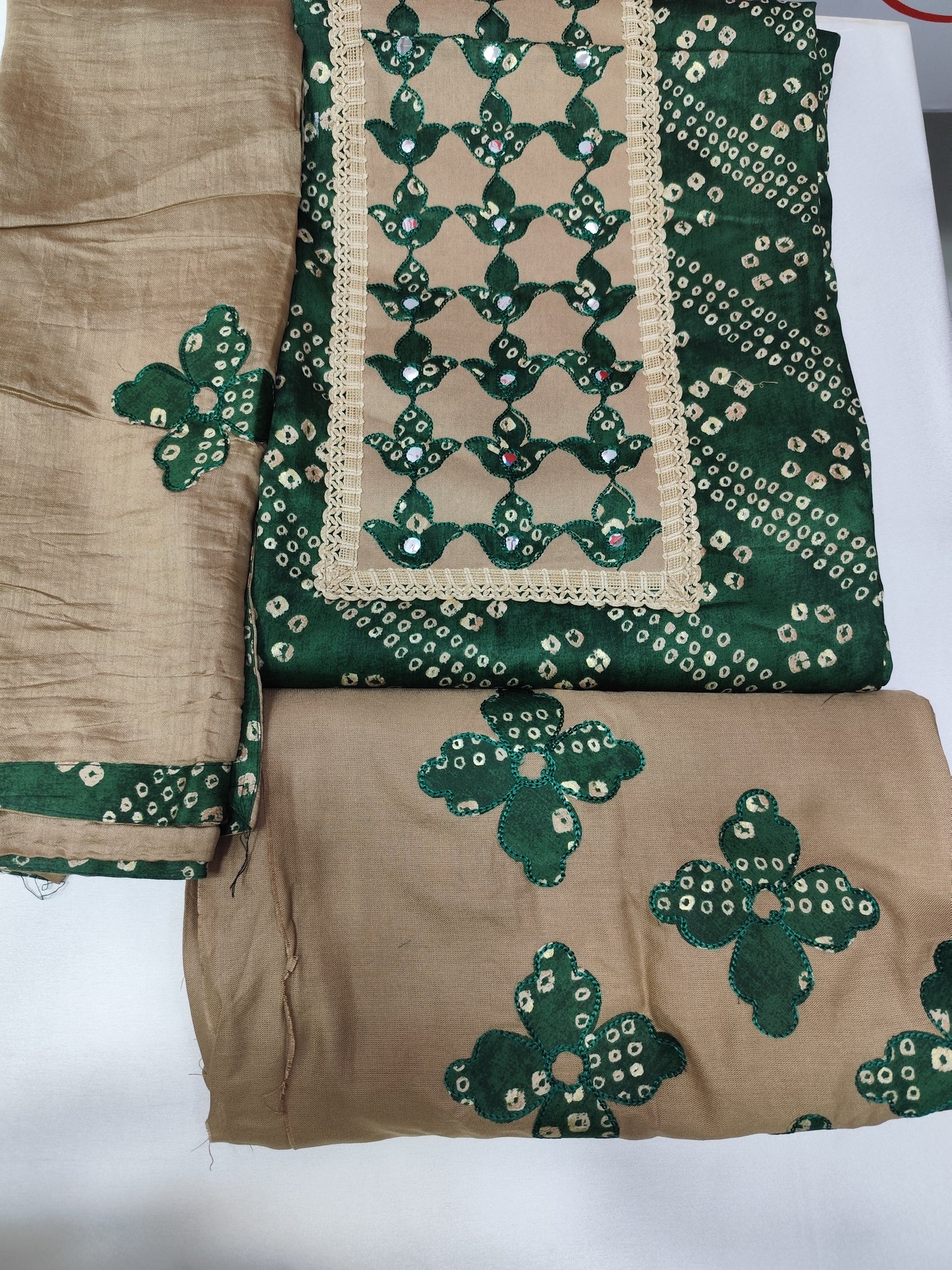 Digital Printed Muslin Cotton Punjabi With Bottom Work Unstitched Suit