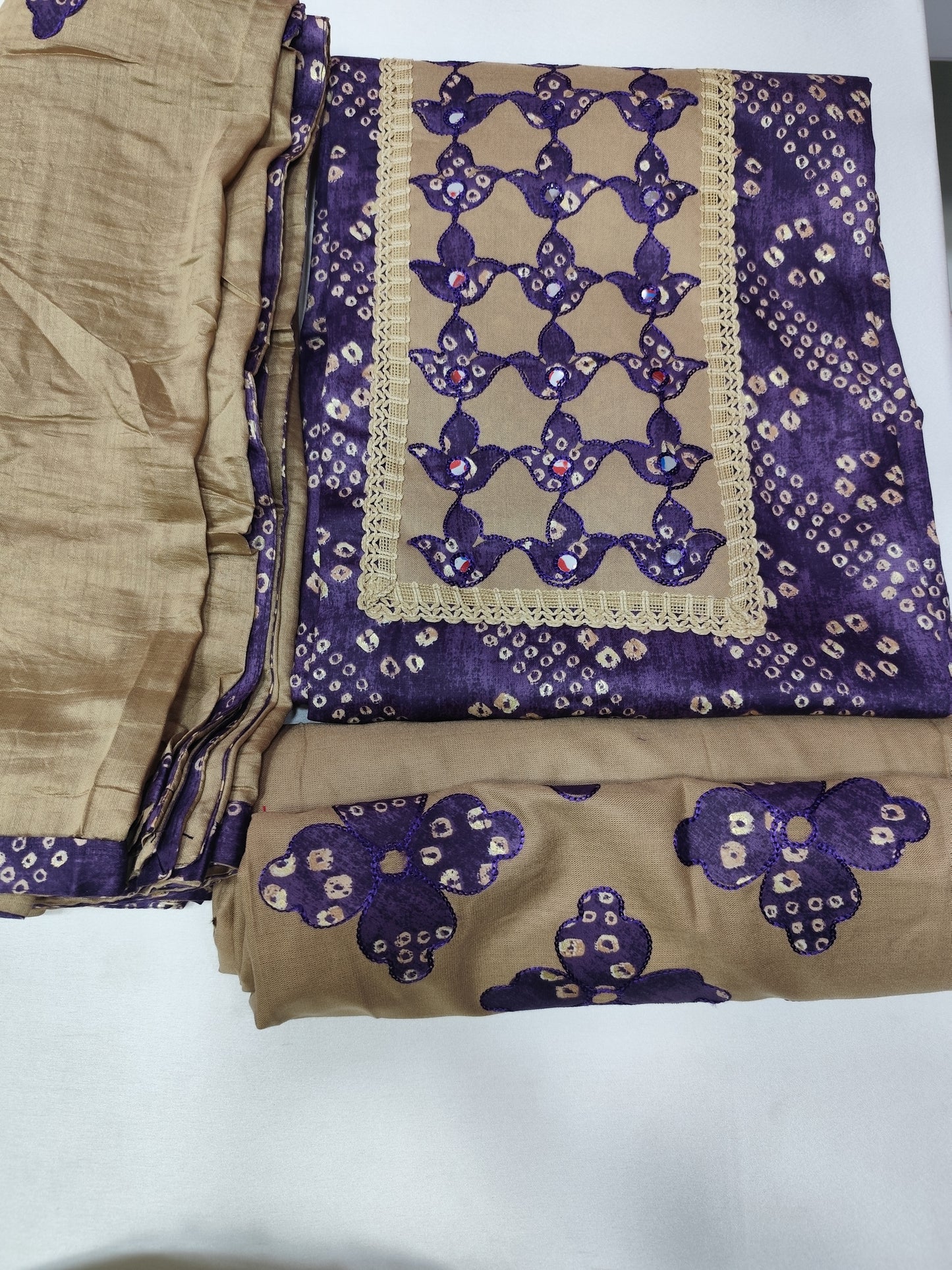 Digital Printed Muslin Cotton Punjabi With Bottom Work Unstitched Suit