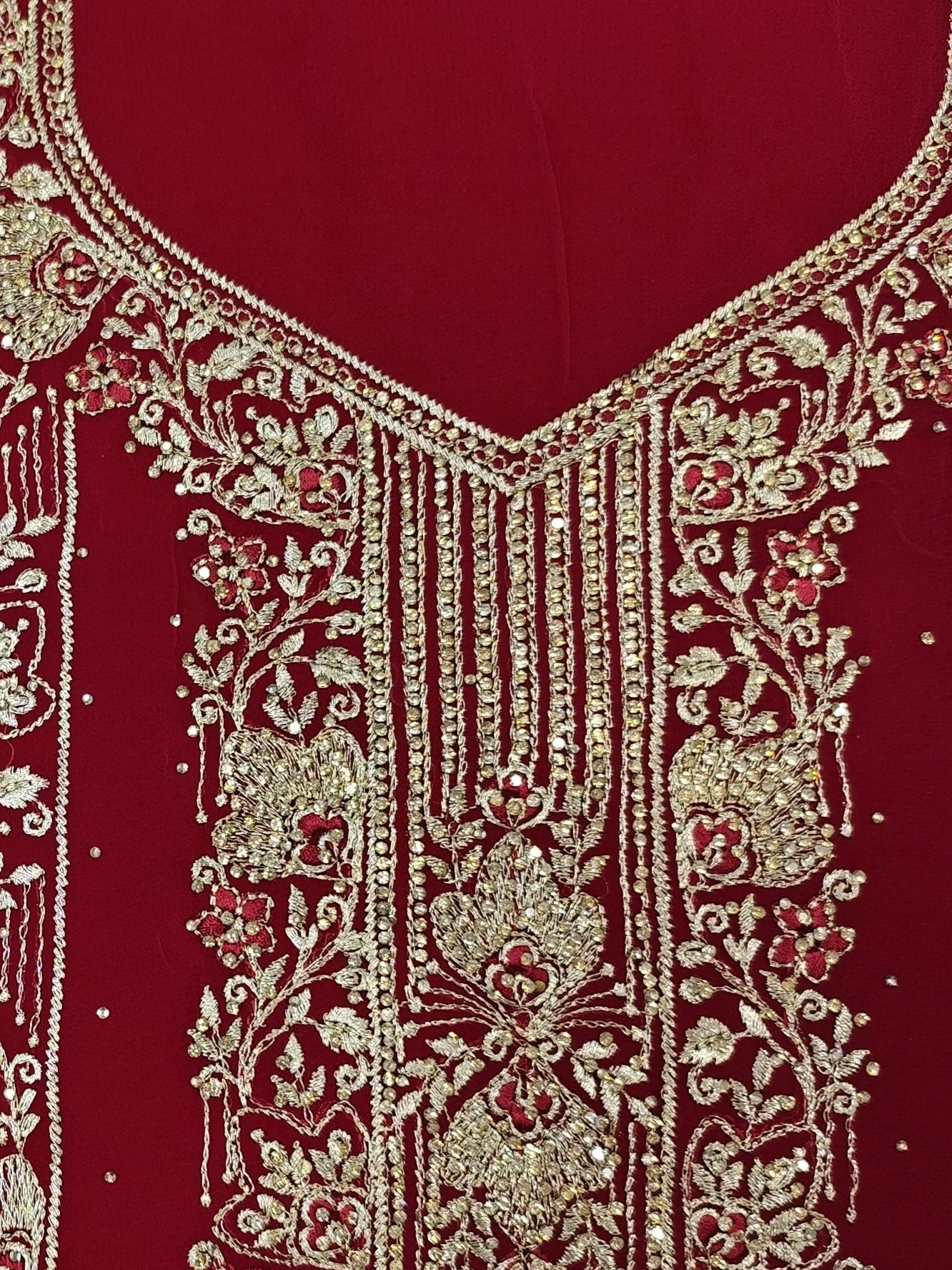 Partywear unstitched Georgette suit with dupatta and bottom