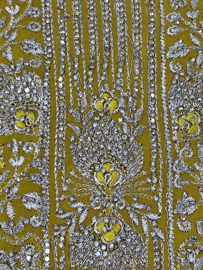 Partywear unstitched Georgette suit with dupatta and bottom