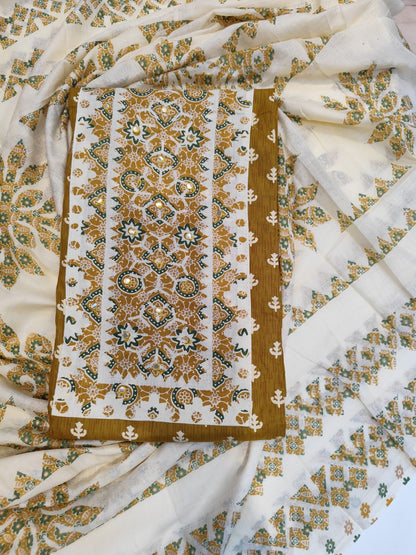 Pure Cotton With Cotton Dupatta Suit