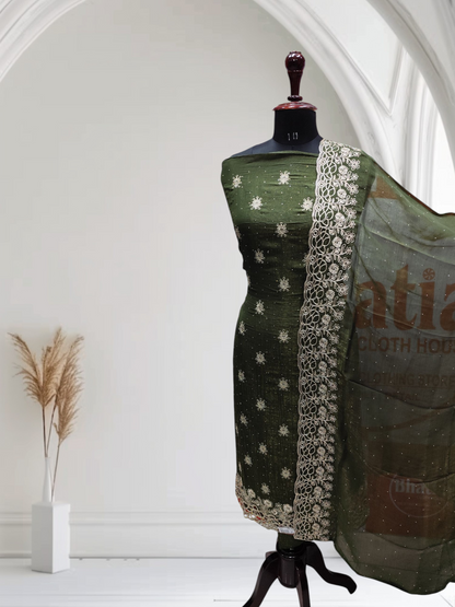New Fabric Crunchy Silk Wedding Suit