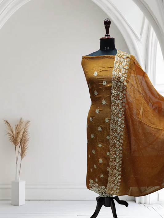 New Fabric Crunchy Silk Wedding Suit