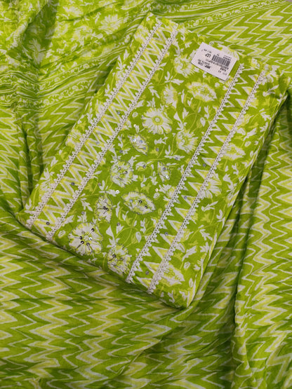 Cotton Suit With Cotton Dupatta
