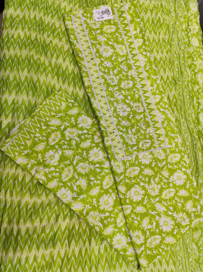 Cotton Suit With Cotton Dupatta