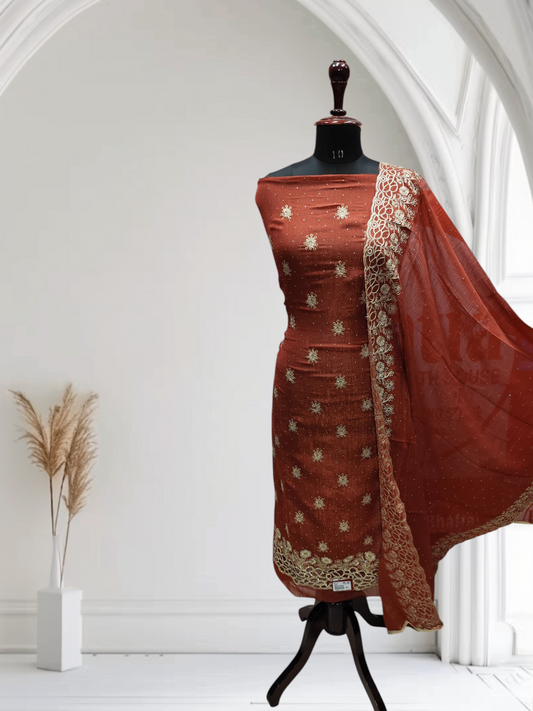 New Fabric Crunchy Silk Wedding Suit