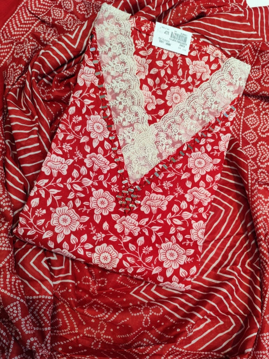 Cotton Suit With Cotton Dupatta