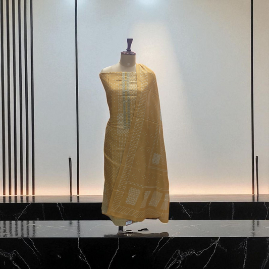 "Pure Silk Partywear Suit – Timeless Grace"