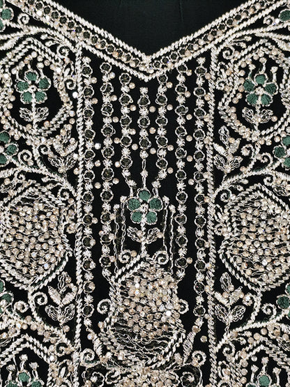 Partywear unstitched Georgette suit with dupatta and bottom