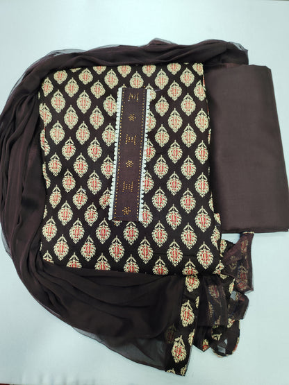 PURE COTTON UNSTITCHED SUIT